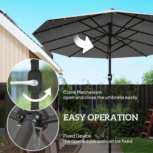 fixed patio umbrellas Offset Hanging Umbrella With a vent on the top Cantilever Patio Umbrella - Square