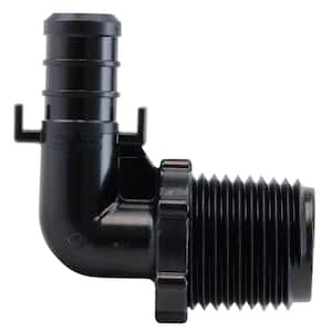 PVC Poly Plastic 90 Degree Elbow Hose Barb with Male NPT Pipe Thread