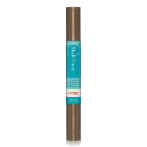 Premium Clear Copper Ribbed 18 in. x 4 ft. Non-Adhesive Shelf/Drawer Liner (6-Rolls)