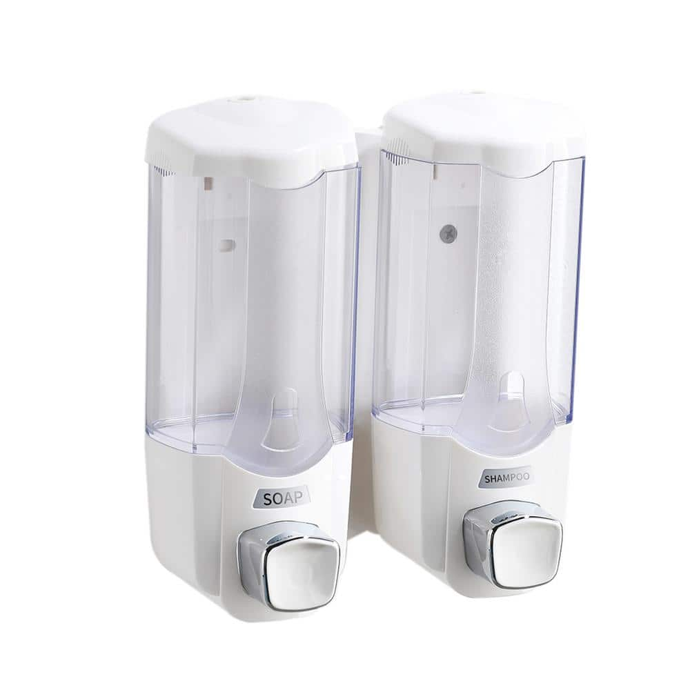 Satico 12.03 oz. Liquid Soap Dispenser in White (2 Packs