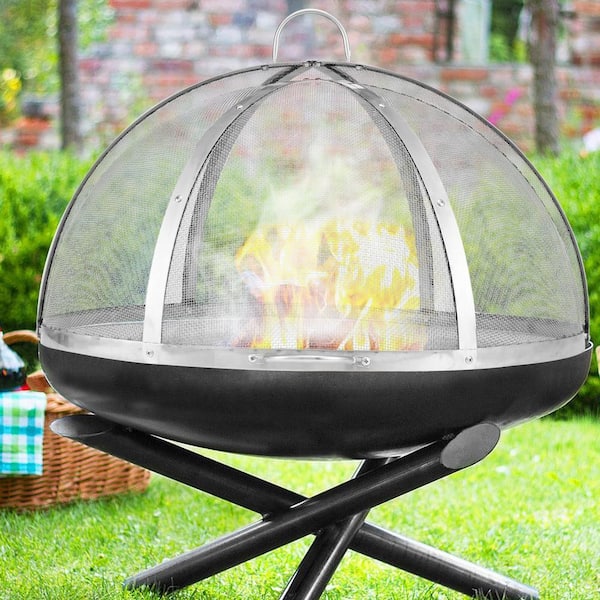 ITOPFOX 30 in. Ball-shape Fire Pit Cover/Spark Screen Lid