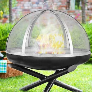 30 in. Ball-shape Fire Pit Cover/Spark Screen Lid