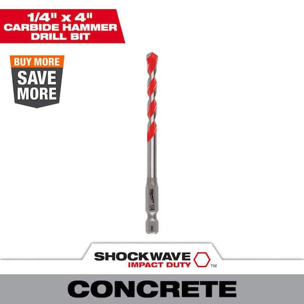 Have a question about Milwaukee 1/4 in. x 2 in. x 4 in. SHOCKWAVE Carbide Hammer Drill Bit for