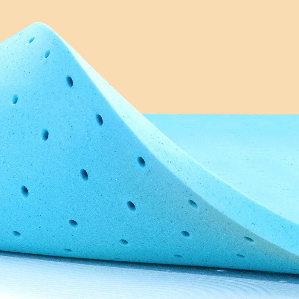 SUBRTEX Medium 2 in. King Gel Memory Foam Mattress Topper, CertiPURUS