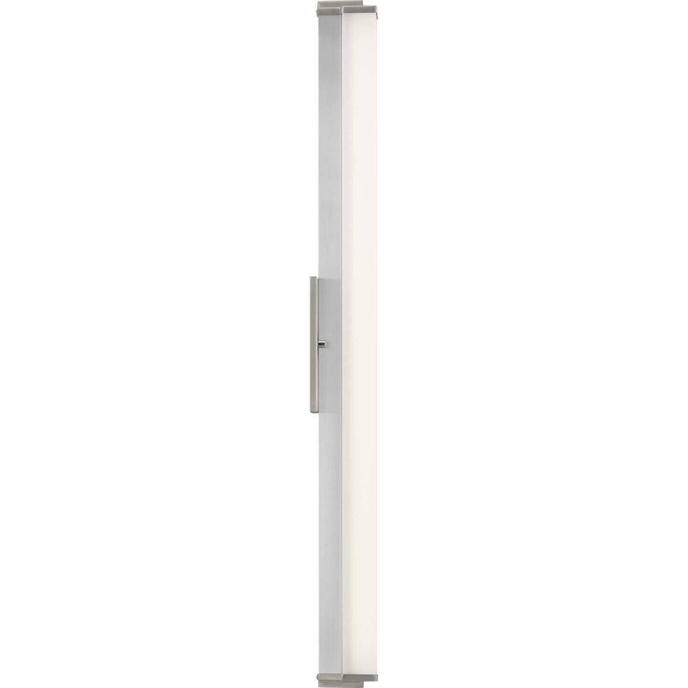 Brushed Nickel 36" LED Linear Bath Light with Acrylic Shade