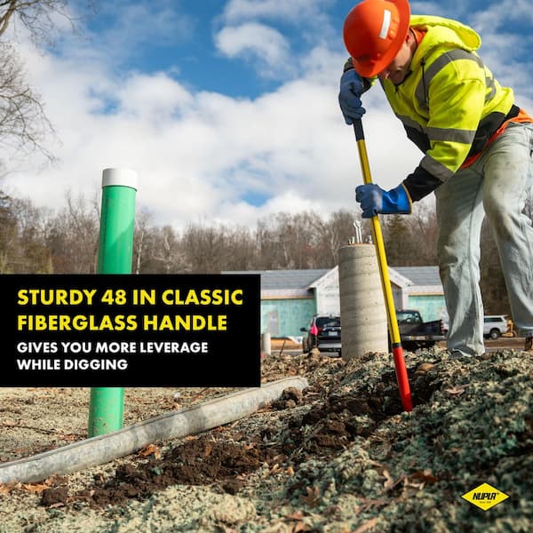 48 in. Classic Fiberglass Trenching Shovel with Heavy-Duty V-Type Steel Blade and Cushion Grip Handle (3-Pack)