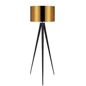 Romanza Tripod Floor Lamp with Gold Shade