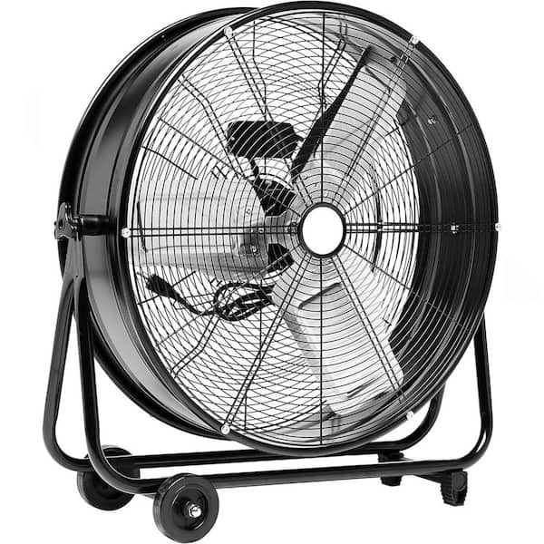 24 in.  2 Speed Rotating Drum Fan, Black
