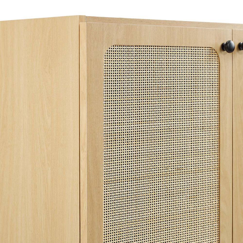 Chaucer 30" Oak Freestanding Bathroom Vanity with Rattan Doors