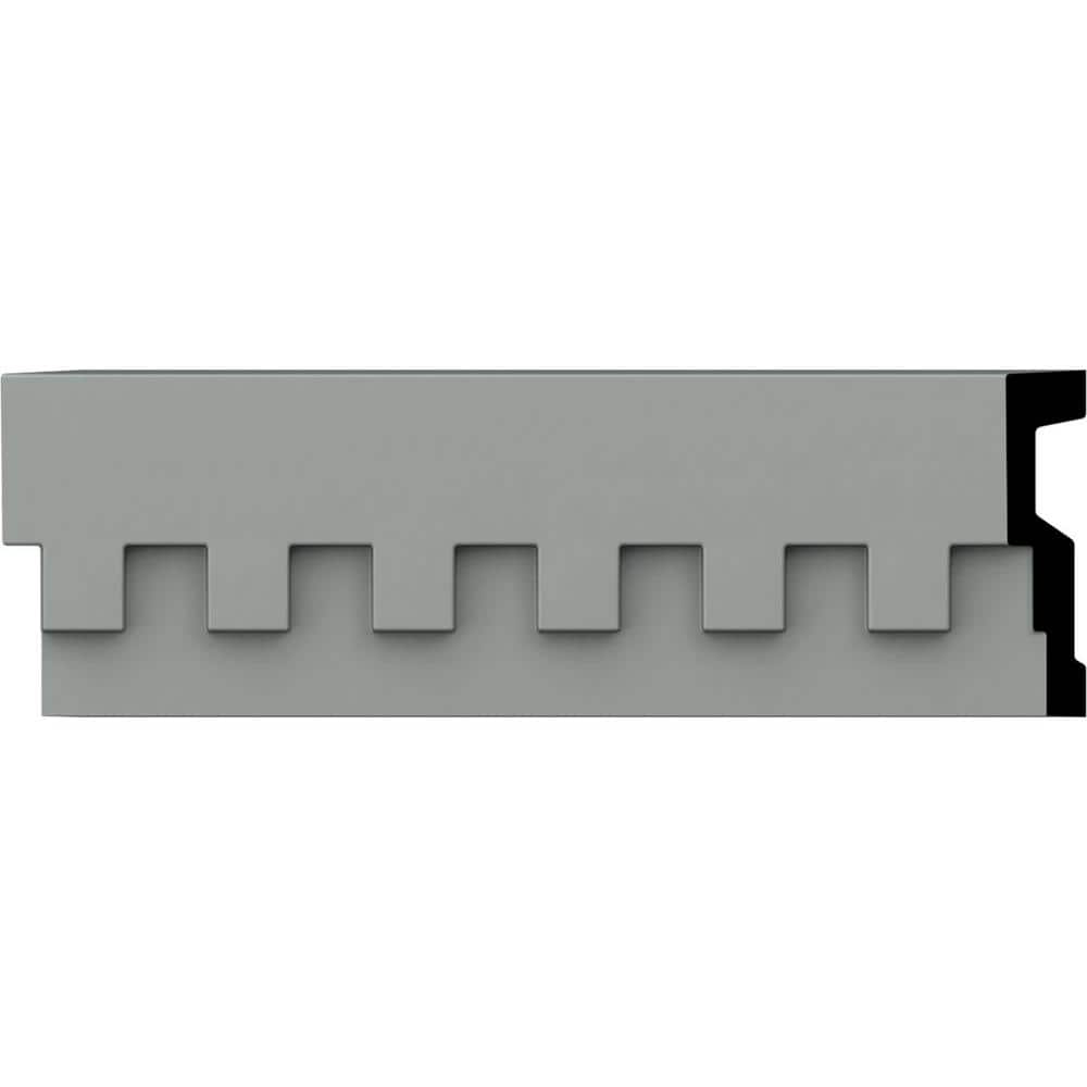 Gray Primed Polyurethane Geometric Panel Moulding Sample