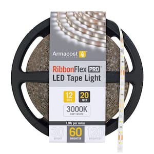 RibbonFlex Pro 20 ft. LED Tape Light 60 LEDs/m Soft Bright White (3000K)
