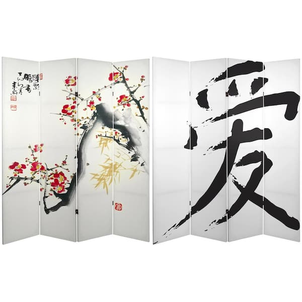 Oriental Furniture 6 ft. Printed 4-Panel Room Divider