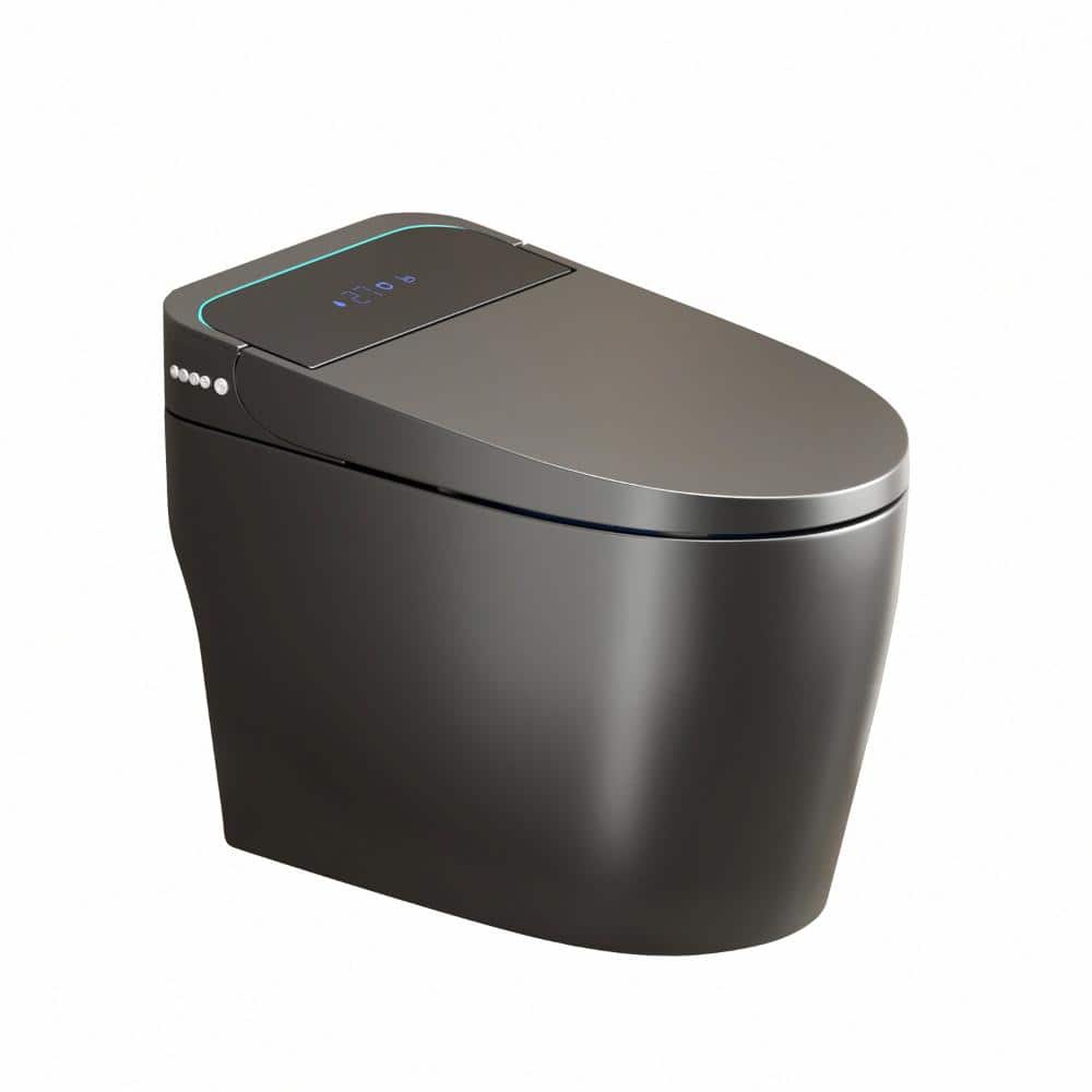 One Piece Elongated Smart Toilet with Bidet Built In, Warm Water & Dryer, Auto Open/Close Foot Sensor Toilets in Gray price history on PriceWatchPro