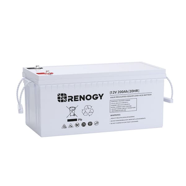 12V 200Ah AGM Deep Cycle Battery Rechargeable Maintenance-Free Back-up Power