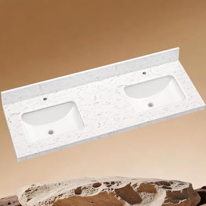 Zeafive Kar 36.4 in. W x 22 in. D Engineered Stone White