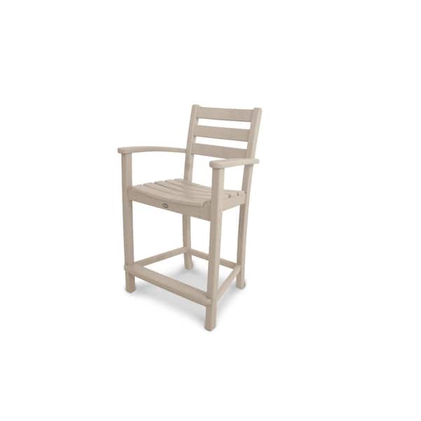Trex Outdoor Furniture Monterey Bay Sand Castle Patio Counter Arm Chair