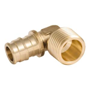 1/2 in. PEX-A x 1/2 in. MNPT Brass Expansion Adapter 90-Degree Elbow Fitting