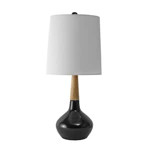Sterling 25 in. Black Contemporary Table Lamp with Shade