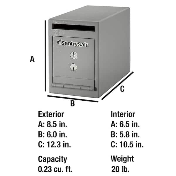 Sentry Safe 金庫 2個セット SentrySafe 0.2 cu. ft. Depository Money Safe with Dual Key