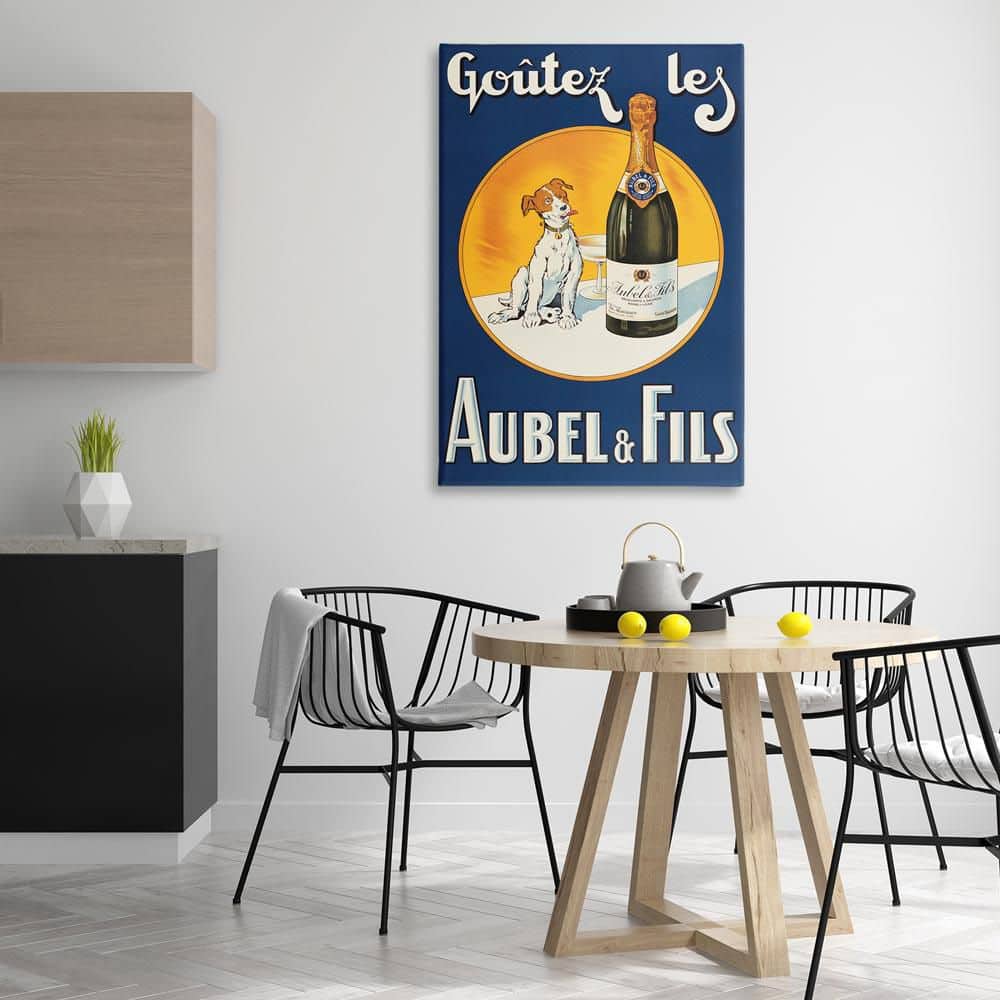 Dog and Wine Advertisement by Marcus Jules Unframed Food Graphic Art Print 45 in. x 30 in. price history on PriceWatchPro
