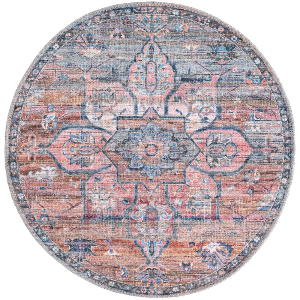 Nostalgia Gem Multi 3 ft. 3 in. x 3 ft. 3 in. Machine Washable Area Rug price history on PriceWatchPro