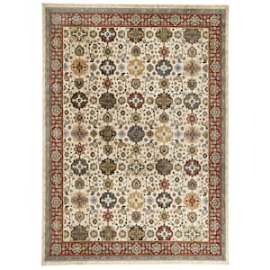 Earltown Ivory/Rust 1 ft. 10 in. x 3 ft. Oriental Polyester Scatter Rug