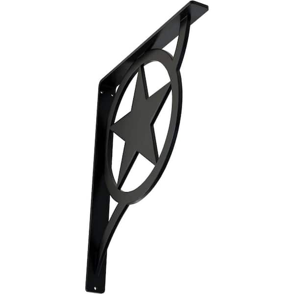 Ekena Millwork 1-1/2 in. x 15 in. x 12 in. Wrought Iron Single Center Brace Austin Bracket