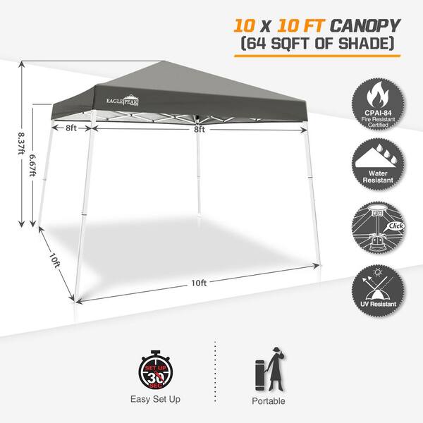 Pop up Canopy Tent SIDE WALL ONLY 10x10 8x8 Fit Slant Leg Frame White Sidewall 