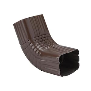 3 in. x 4 in. Brown Aluminum Downspout A-Elbow