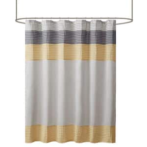 72 in. W x 72 in. Polyester Shower Curtain in Yellow
