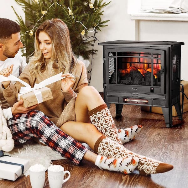 TURBRO 1400 W Suburbs 25 in. WiFi-Enabled Electric Fireplace