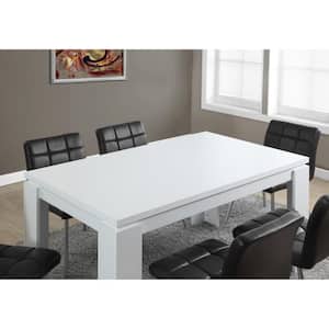 Danielle Grey Silver Wood 140 in 4 Legs Dining Table (Seats 4)