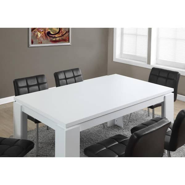 HomeRoots Danielle Grey Silver Wood 140 in 4 Legs Dining Table (Seats 4)