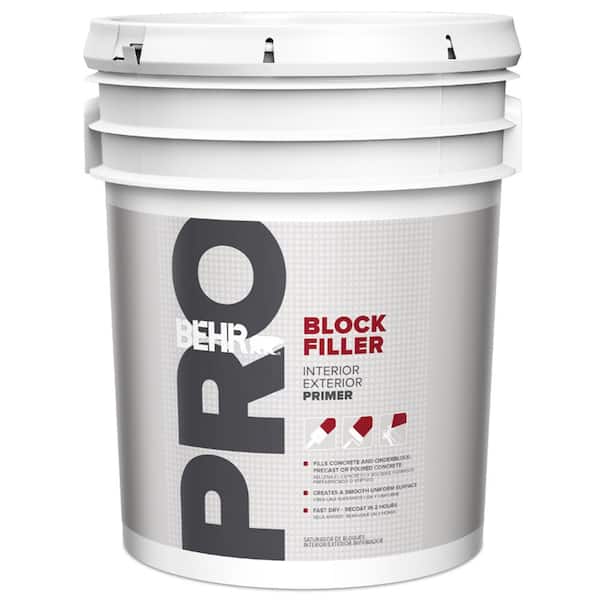 BEHR PRO 5 gal. p50 White Interior/Exterior Concrete Block Filler