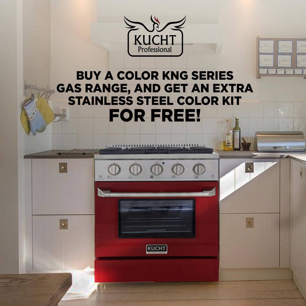 36-inch Green Stainless Steel Dual Fuel Range with Convection Oven
