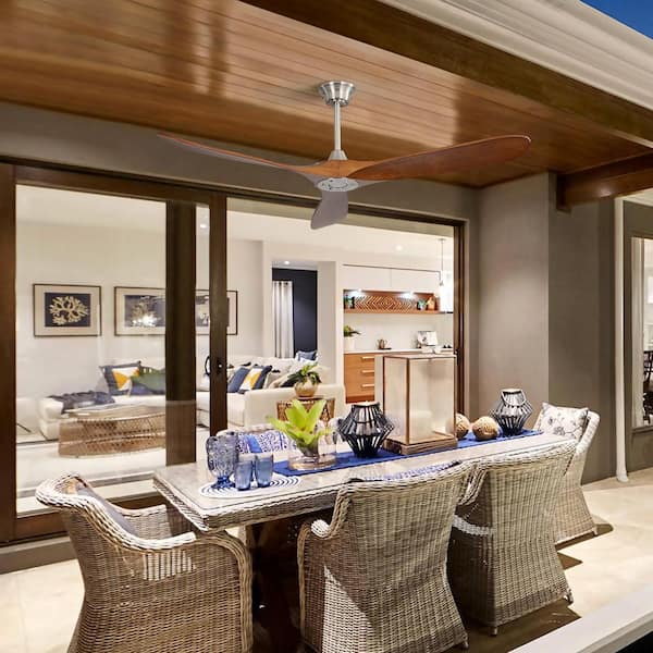 Byteany 5 ft. Indoor Brushed Nickel 240-Volt 150 RPM Industrial HVLS Ceiling Fan with Reversible DC Motor, 6 Speed without Light