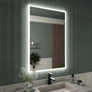 24 in. W x 36 in. H Frameless LED Single Bathroom Vanity Mirror in Polished Crystal