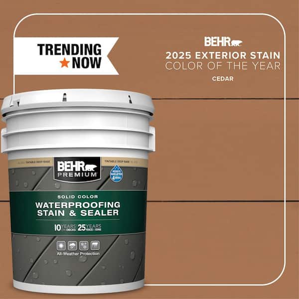5 gal. #SC-146 Cedar Solid Color Waterproofing Exterior Wood Stain and Sealer