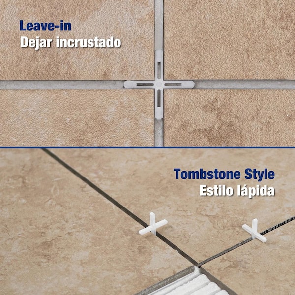 1/8 in. Hard Tile Spacers for Traditional or LeaveIn Installation (300 pack)