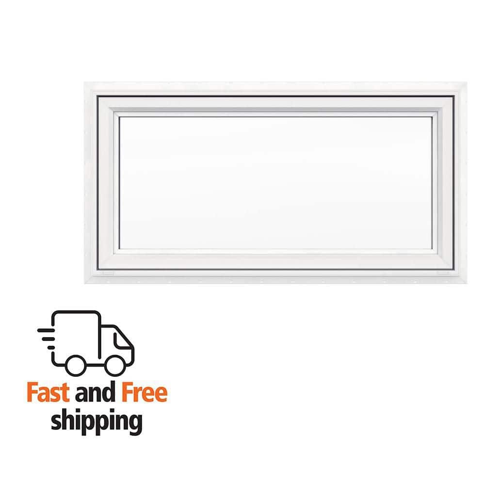 JELD-WEN V-4500 48 in. x 24 in. White Vinyl Nailfin Awning Window