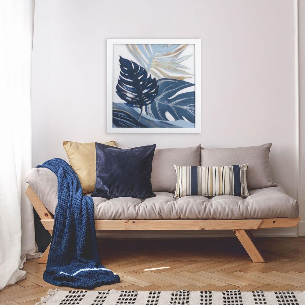 Paragon Blue Palms by Lera 1 Piece Framed Giclee Coastal Art Print