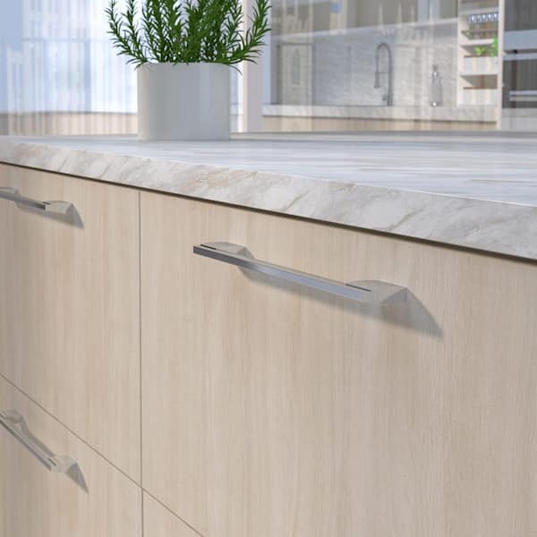 Bloomsbury Collection 12-5/8 in. (320 mm) Modern Chrome Rectangular Cabinet Bar Pull