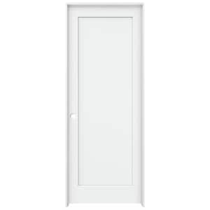 36 in. x 96 in. Madison White Painted Right-Hand Smooth Solid Core Molded Composite MDF Single Prehung Interior Door