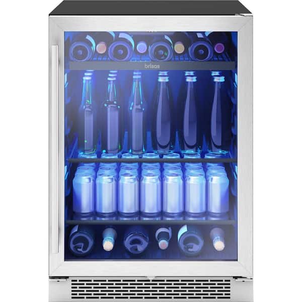Zephyr Brisas 24 in. 8-Bottle Wine and 112-Can Single Zone Beverage Cooler