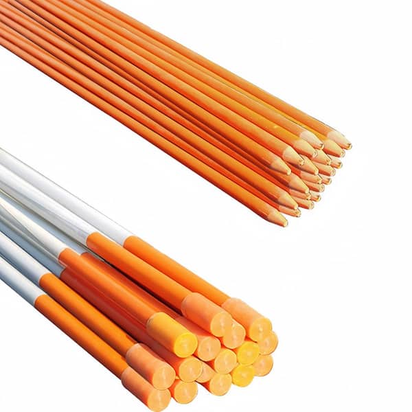 48 in. Orange Reflective Driveway Markers 5/16 in. Dia Driveway Poles (50-Pack)