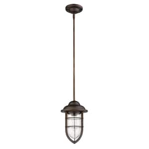 Dylan 1-Light Oil-Rubbed Bronze Outdoor Convertible Mini-Pendant