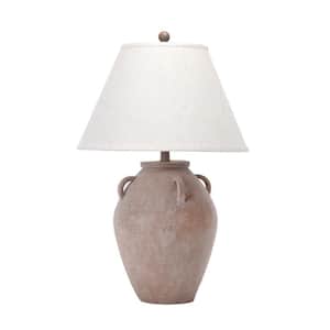 Kavala 29 in. Beige Resin Contemporary Table Lamp with Shade