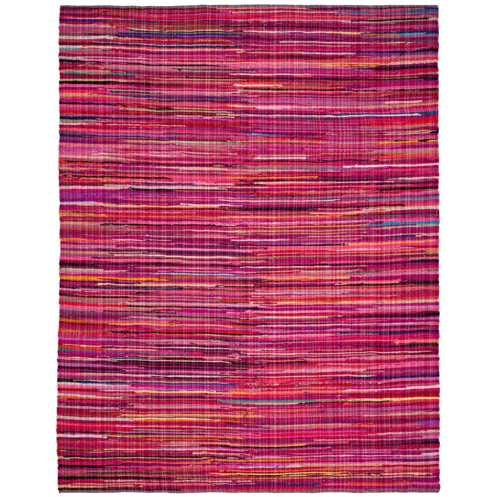 Rag Rug Red/Multi 8 ft. x 10 ft. Distress Striped Area Rug price history on PriceWatchPro