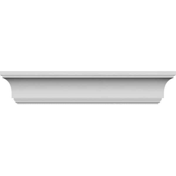 Ekena Millwork 1-1/4 in. x 54 in. x 9-5/8 in. Polyurethane Standard Crosshead Moulding