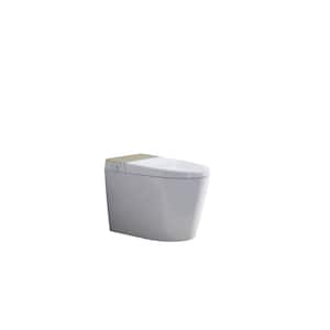 Elongated Bidet Toilet 1.27 GPF in White with Auto Open/Close, Heated Seats, Automatic flush/Remote Control/Foot Sensor